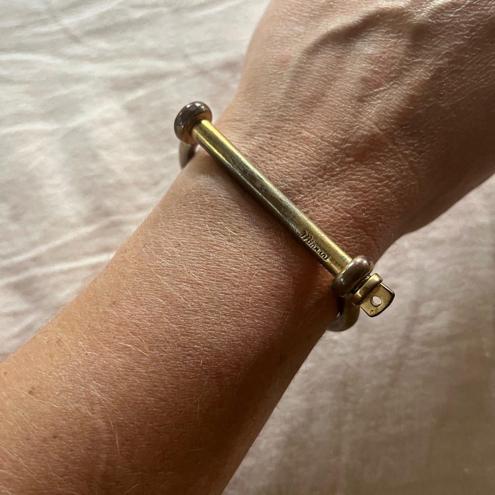 Miansai Gold Screw Cuff View 2